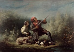 翼の上で 1850年頃（キャンバスに油彩） 作： William Tylee Ranney
