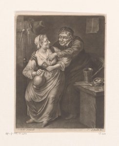 酒を飲む男女がいる旅館の内装 作： William Vincent