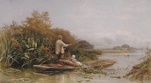 テムズ川のウナギ捕り人 1870年頃 （水彩・紙） 作： William W. Gosling