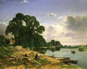 テムズ川にて」1870年頃（油彩・キャンバス） 作： William W. Gosling