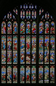 キリスト降誕と洗礼のテーマ、1859年（ステンドグラス） 作： William Wailes