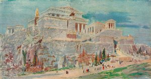 ローマ復興後のアテネのアクロポリス、1923年。