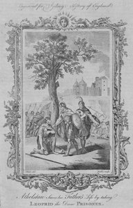 アテルスタンは1773年にデフリッドの囚人レオフリッドを連れて父親の命を救った。 作： William Walker