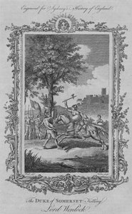 1773年にサマセット公爵がウェンロック卿を殺害。 作： William Walker