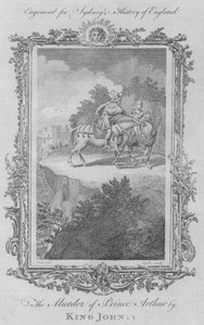 ジョン王によるアーサー王子の殺害、1773年。 作： William Walker