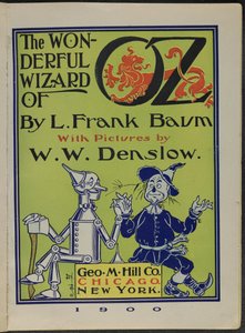 オズの魔法使い」（ライマン・フランク・ボーム著）の扉絵 作： William Wallace Denslow