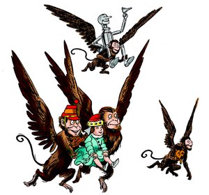 オズの魔法使い』フランク・ボームの初版本の絵（1856-1919）（彫刻）。 作： William Wallace Denslow
