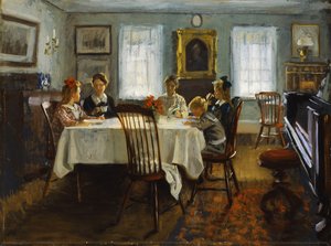 ギルクリスト一家の朝食、1916 作： William Wallace Gilchrist