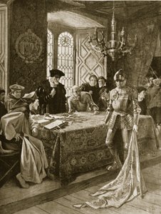 フロデンの後の貿易の旗のエディンバラへの復帰、「ハッチンソンのイギリス国民の物語」、1923年頃のイラスト 作： William Ward