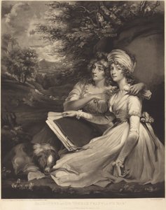 サー・トーマス・フランクランド・バートの娘たち (シスターズ) 作： William Ward after John Hoppner
