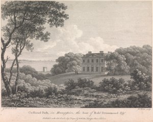 Cadland Park, Hampshire, Robert Drummondin kotipaikka, Esquire (julkaisija W. Watts); sivu 56 (Nide 1) 作： William Watts