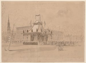 クリーブランドで大統領の遺体を収容するために建てられた建物 LCCN2004661243 作： ウィリアム・ウォード