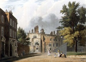 広場から見たチャーターハウス 作： William Westall