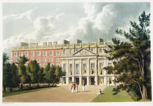 ハンプトンコート宮殿、リチャードリーブ（b.1780）、ウィリアムヘンリーパイン（1769-1843）、1819年 作： William Westall