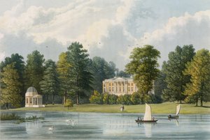 ハンプトンハウスは、リチャードギルソンリーブ（1803-89）によって彫刻され、1828年に出版されました 作： William Westall