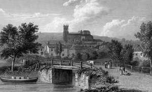 E.フィンデン、1829年によって刻まれた運河橋からハイス 作： William Westall