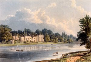 教皇の別荘、トゥイッケナム、1828 作： William Westall