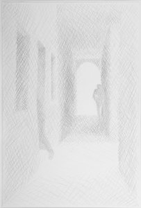 リオテラへのアーチ道、ヴェネツィア、2008年（紙に鉛筆） 作： William Wilkins