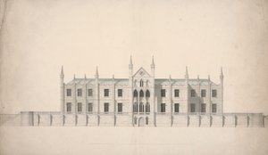 Elevação de um projeto proposto para as faculdades de Cambridge 作： William Wilkins