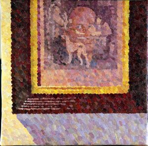 トランペッターの犬、2014年（キャンバスに油彩） 作： William Wilkins