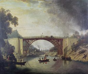コールブルックデール近くの鋳鉄橋、1780年頃