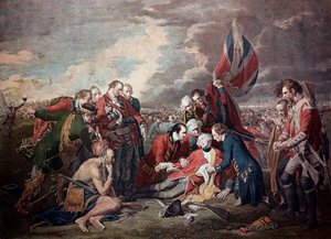 9月13日、七年戦争のケベック・シティの戦いにおけるジェームズ・ウルフ将軍（1727-1759）の死について