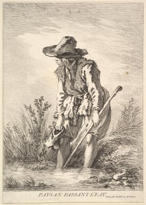 農民の交差する水、1786年。 作： William Wynne Ryland