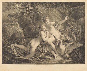 ジュピターとレダ 作： William Wynne Ryland after François Boucher