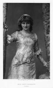メアリーアンダーソン、アメリカの女優、c1895 作： William and Daniel Downey