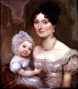 フィッツハーバート夫人と末っ子の一人 1817年頃（スレート版）