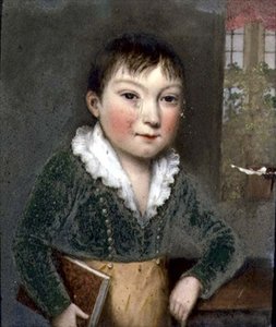 フィッツハーバート家の肖像画に描かれた不明の息子 1817年頃（スレート画） 作： William the Elder Corden