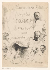 パリのプリンター Eugène Delâtre の名刺 作： Willibald Wolf Rudinoff