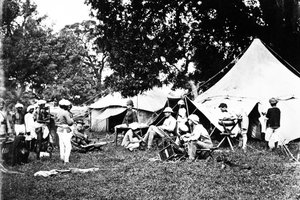 ブリティッシュインディアンアーミーキャンプ、1860年代頃 作： Willoughby Wallace Hooper