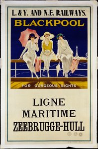 Blackpool、L。＆Y。and NE Railways、c.1930（リトグラフの色） 作： Wilton Williams