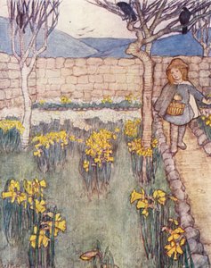 ガーデニングの子供向け本：水仙（カラーリトグラフ） 作： Winifred Cayley Robinson