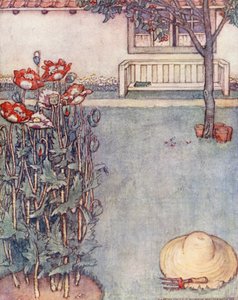 ガーデニングの子供の本ポピー（カラーリトグラフ） 作： Winifred Cayley Robinson