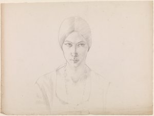 自画像（紙に鉛筆） 作： Winifred Knights