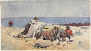 クラムベイク、1873年。 作： Winslow Homer