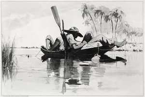 釣りパーティー、1890年。 作： Winslow Homer