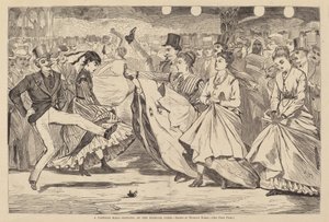 パリの舞踏会-パリのマビーユでのダンス、1867年発行。 作： Winslow Homer