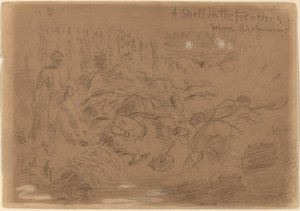 リッチモンド前の塹壕の中の貝殻[長方形]、1862年。 作： ウィンスロー・ホーマー