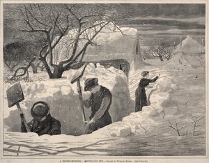 冬の朝-シャベルアウト、1871年。 作： Winslow Homer