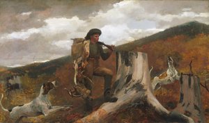 猟師と犬 作： Winslow Homer