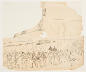 マーチの歩兵縦隊 作： Winslow Homer