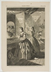 「衛生委員会を支援するブルックリン・フェアのポストオフィス 作： Winslow Homer