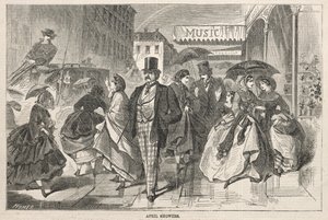 1859年4月ににわか雨。 作： Winslow Homer