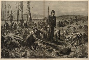 ポトマック陸軍-腕の上で眠る（『ハーパーズ・ウィークリー』1864年5月28日号より 作： Winslow Homer