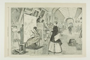 パリ、ルーヴル美術館の画学生と模写家たち