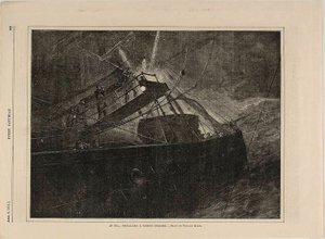 海上 - 汽船の通過を知らせる 作： Winslow Homer