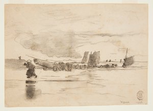 干潮のビーチ、カラーコーツ、イングランド 作： Winslow Homer